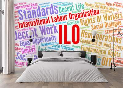 ILO word cloud Wall mural