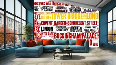 London word cloud Wall mural