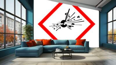 Pictogram for explosive substances Wall mural