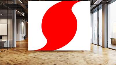 Red hurricane symbol icon  Wall mural