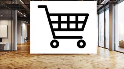 Shopping cart symbol Wall mural