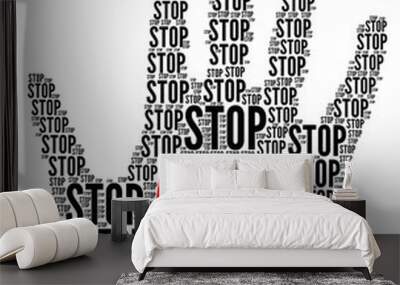 Stop animal cruelty symbol Wall mural