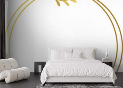 Abstract luxury gold flower vector element Wall mural