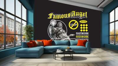 famous angel streetwear vintage fashion Wall mural