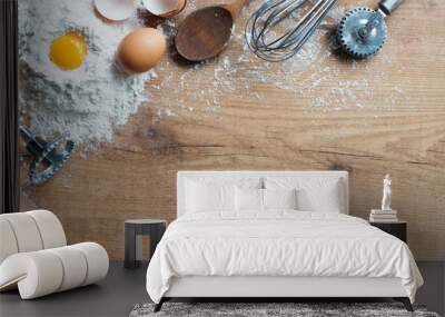 Baking ingredients Wall mural