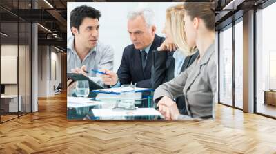 business people in meeting Wall mural