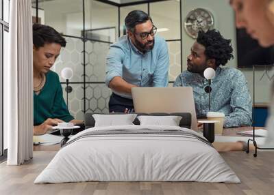 Business people working in a meeting room Wall mural