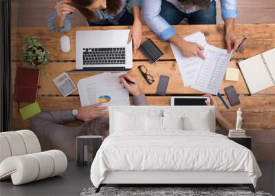 business people working on desk Wall mural