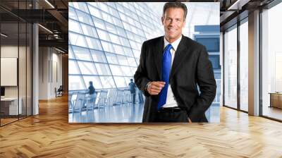 Businessman in office Wall mural