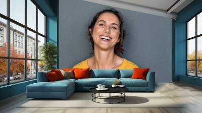 Cheerful mature woman smiling Wall mural