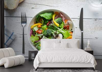 Fresh salad bowl Wall mural