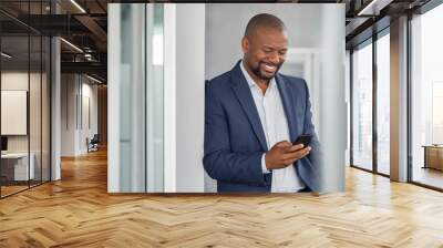 Mature businessman using smartphone Wall mural