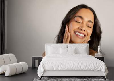 Natural beauty woman relaxing after beauty treatment Wall mural