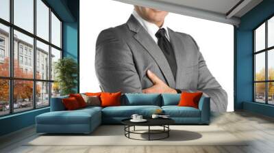 Satisfied business man Wall mural