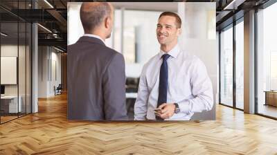 Two businessmen talking Wall mural