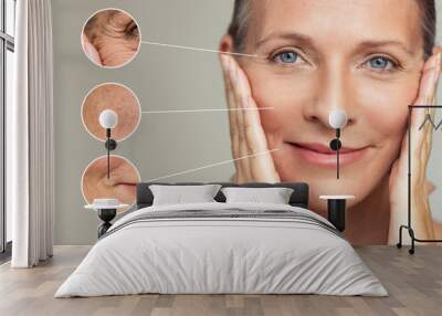 Wrinkles and skin imperfection Wall mural