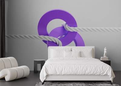 abstract background with circle and rope element Wall mural