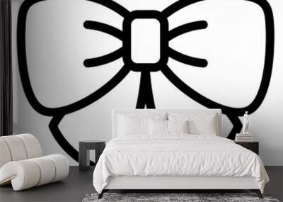 Bow ribbon icon Wall mural