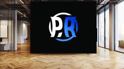 Initial Letter PR Circle Logo Design	
 Wall mural