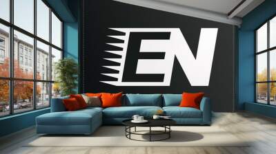 EN Two letter composition for initial, logo or signature Wall mural