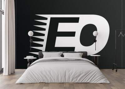 EO Two letter composition for initial, logo or signature Wall mural