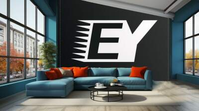 EY Two letter composition for initial, logo or signature Wall mural