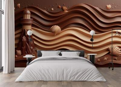 A Chocolate World Background art representation Wall mural