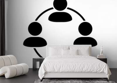 People Connection Vector Design Icon Template Wall mural