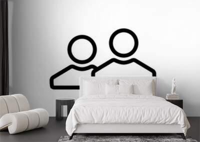 People Connection Vector Design Icon Template Wall mural