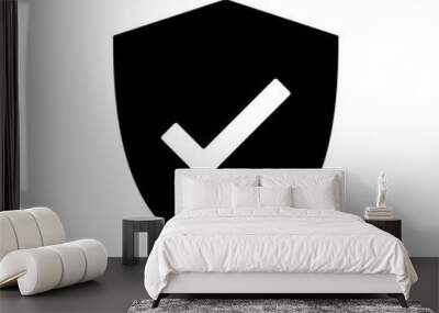 Shield Protection Icon. Vector Design Logo Template Wall mural