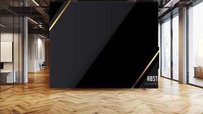 abstract background black and grey and gold color modern design Wall mural