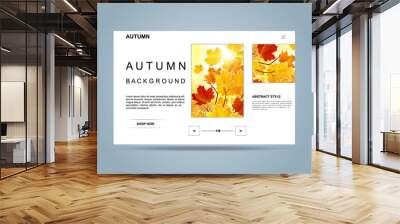 Landing Page, Website, Abstract Background Autumn Landscape template for website. Modern Minimal Eps 10 Wall mural