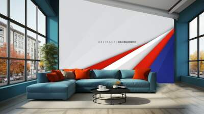 Modern abstract background blue and red with white colorful Wall mural