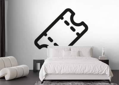 Ticket icon vector. Line raffle ticket symbol. Wall mural