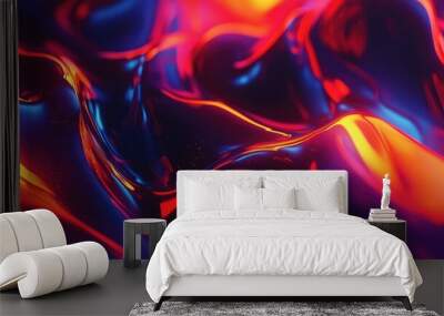 abstract background colors fluid liquid dark blurred with noise effect grain glowing wallpaper Wall mural