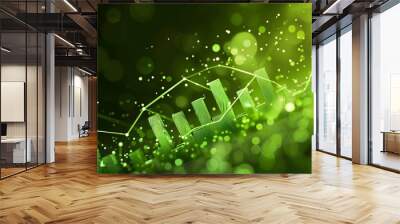 green inflation business illustration background.  Wall mural