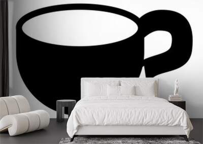 black coffee cup Wall mural