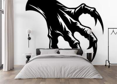 clawed monster hands illustration Wall mural