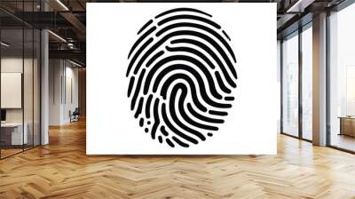 fingerprint scanning icon sign Wall mural