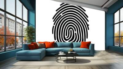 fingerprint scanning icon sign Wall mural