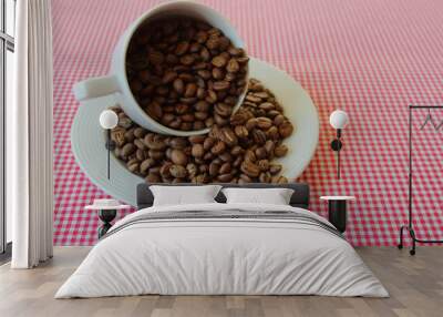 coffee beans in a cup Wall mural