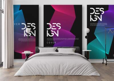 Abstract gradient geometric cover designs Wall mural