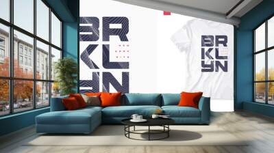 Brooklyn. Abstract geometric t-shirt vector design, poster, print, template. Wall mural