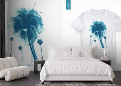 California graphic t-shirt design, summer print, vector illustration Wall mural