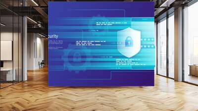 Data security, information protection, access control vector con Wall mural