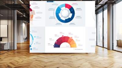 Eight option circle infographic design templates. Vector illustration Wall mural