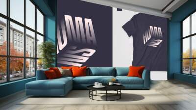 Humans. Graphic mens three dimensional t-shirt design, poster, typography. Vector illustration Wall mural