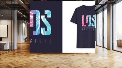 Los Angeles California stylish graphic t-shirt vector design, poster, typography Wall mural