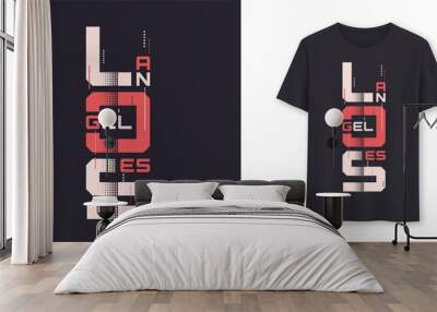 Los Angeles graphic modern t-shirt vector design, typography Wall mural