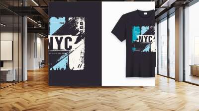 New York City stylish t-shirt and apparel abstract design Wall mural